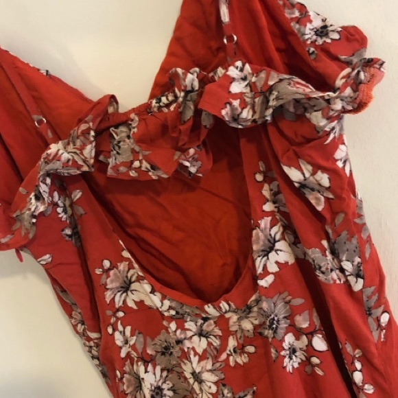 Bloom On Rust Red Floral Print Maxi Dress - Picture 7 of 10